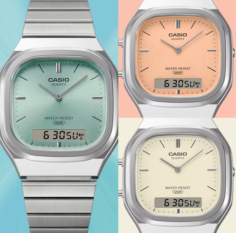 Часы Casio AQ-240E на свету