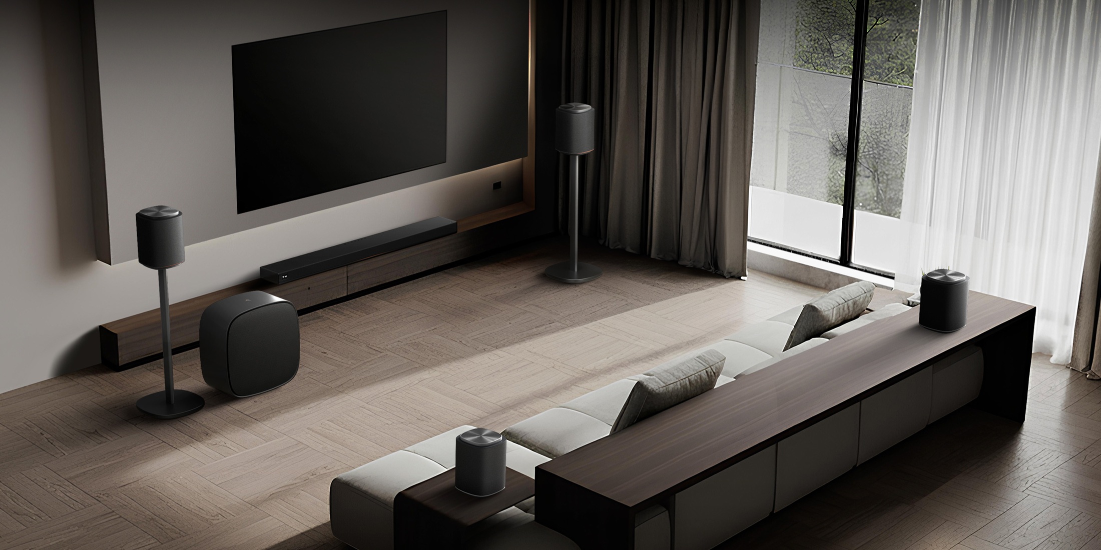 Рендер модульної аудіосистеми LG Sound Suite