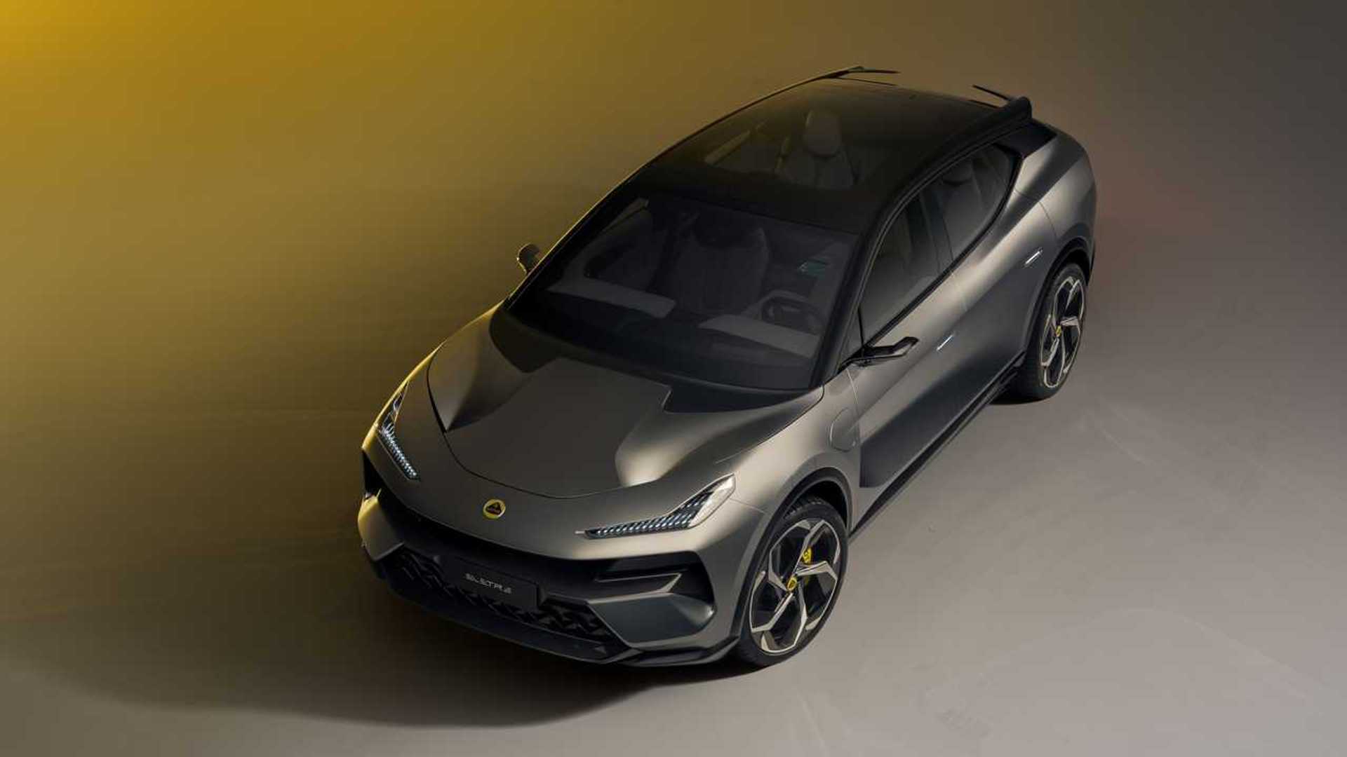 Передня висококутова перспектива Lotus Eletre
