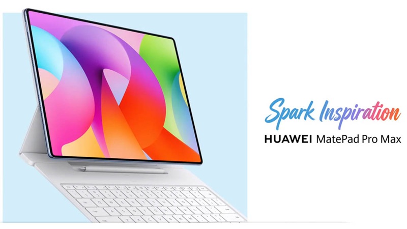 Le Huawei MatePad Pro Max avec son design ultra-fin de 4,7 mm et ses bordures de 3,55 mm.