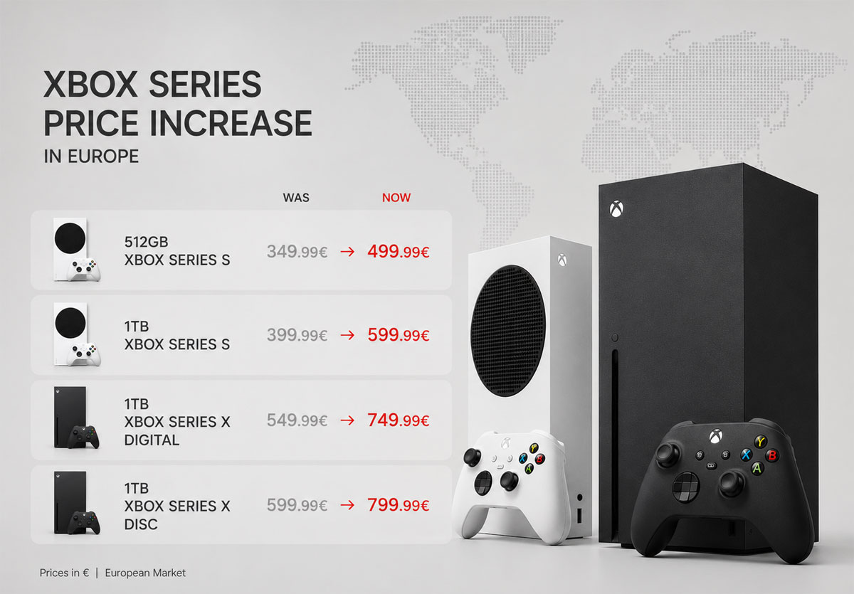 Microsoft підвищує ціни на Xbox у Європі