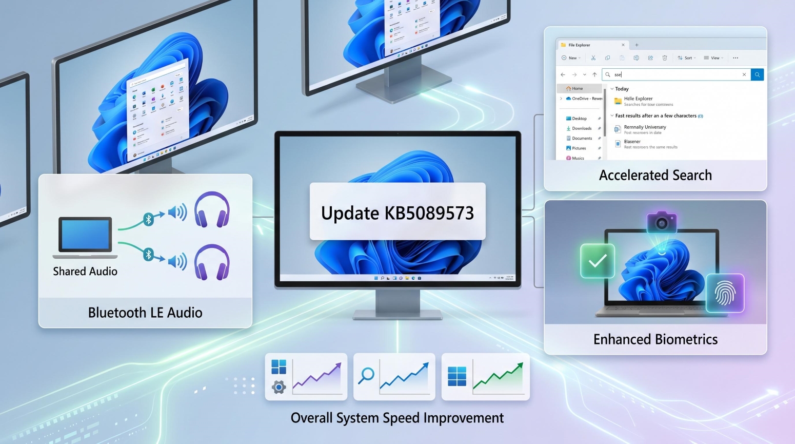 Windows 11 KB5089573 introduces low-latency UI optimizations alongside new Shared Audio and Multi-App Camera features.
