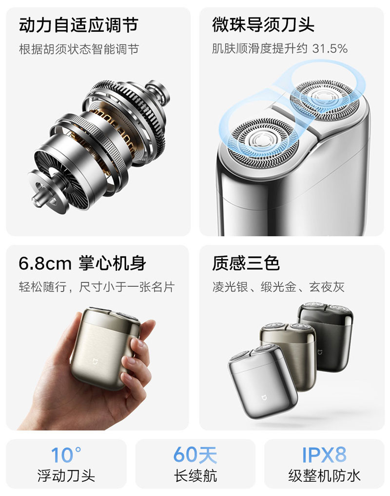 Защита от воды Xiaomi Mijia Portable Electric Shaver Pro