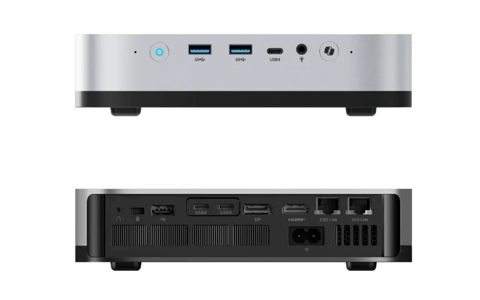 Rear connectivity on the Minisforum M2. Image: Minisforum