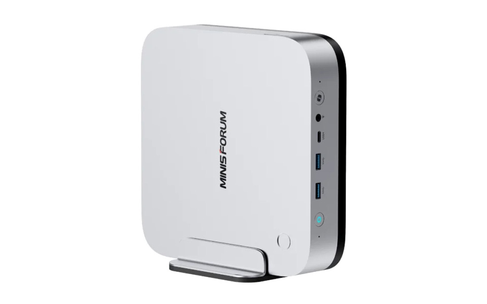 Front panel of the Minisforum M2 mini-PC. Image: Minisforum