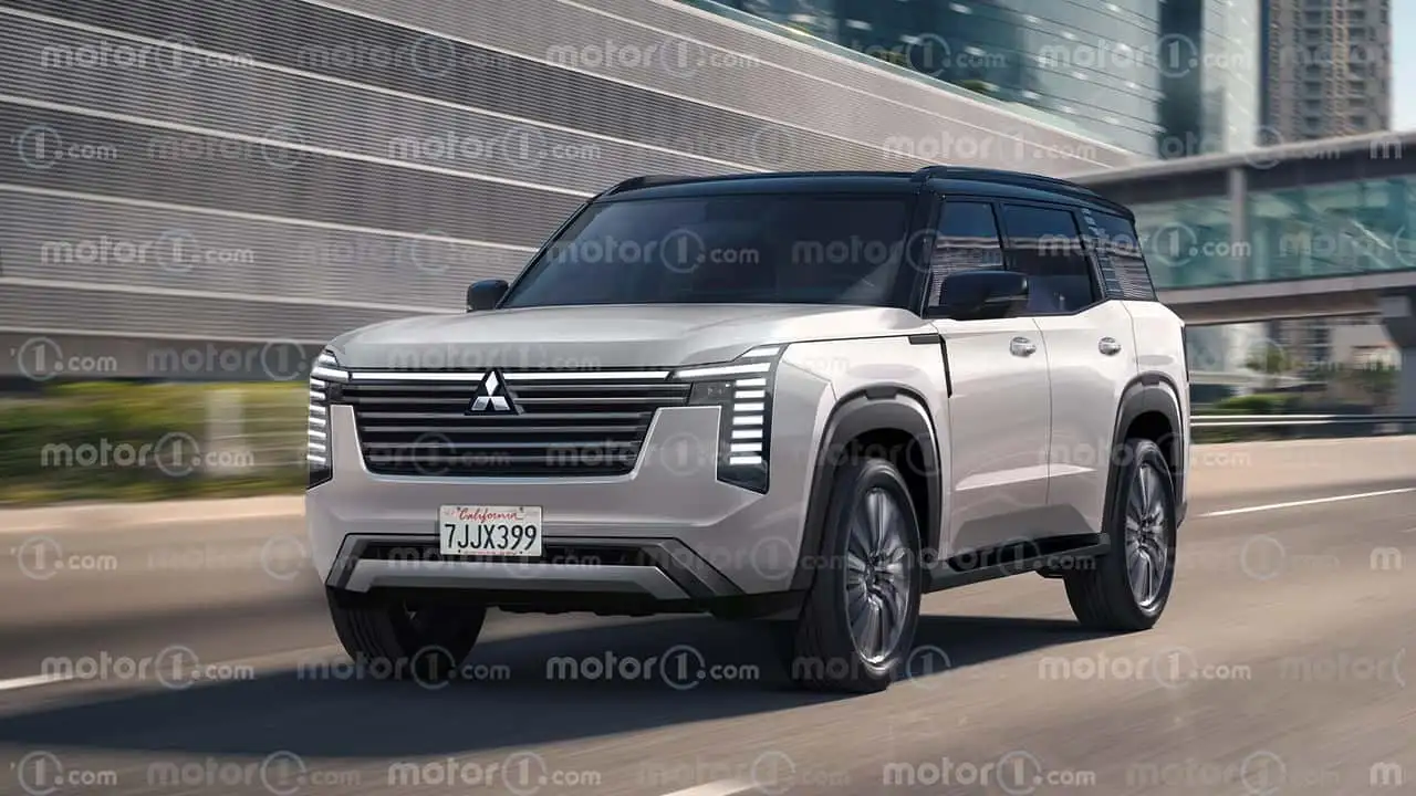 Mitsubishi Pajero 2026 сзади и слева