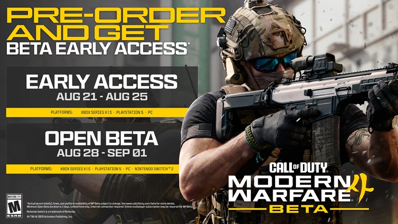 Даты тестирования Modern Warfare 4
