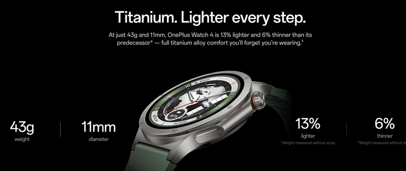 OnePlus Watch 4 з титановим корпусом