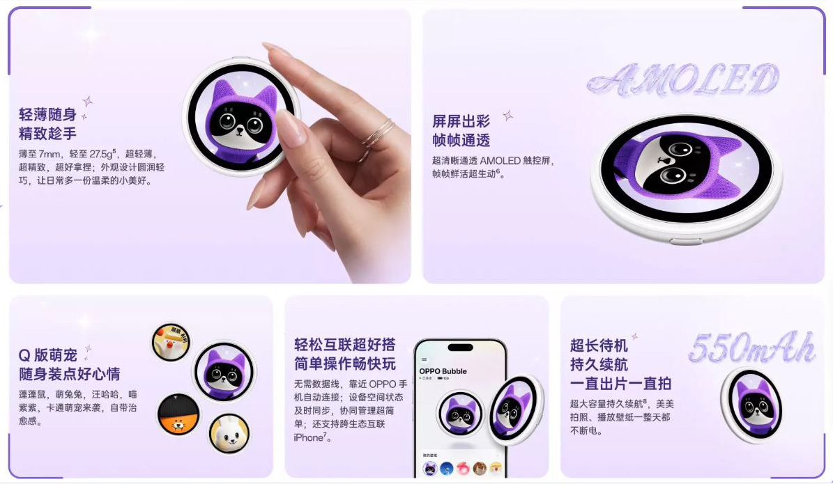 Основні характеристики Oppo Bubble