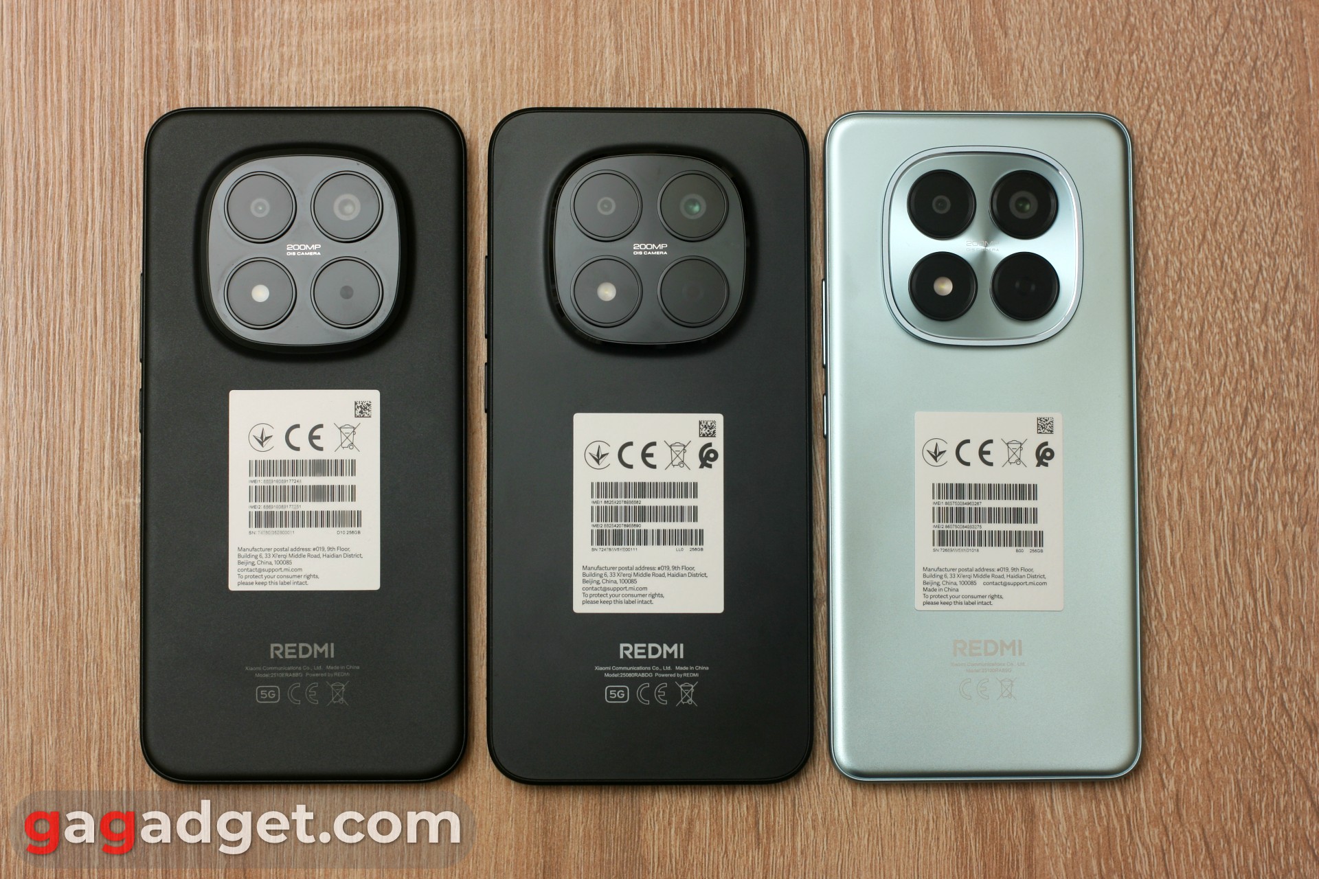 Порівняння трьох моделей Redmi Note 15