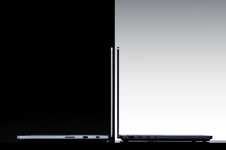 La machine est disponible en coloris Platinum et Nightfall, pour un poids inférieur à 2 kg.