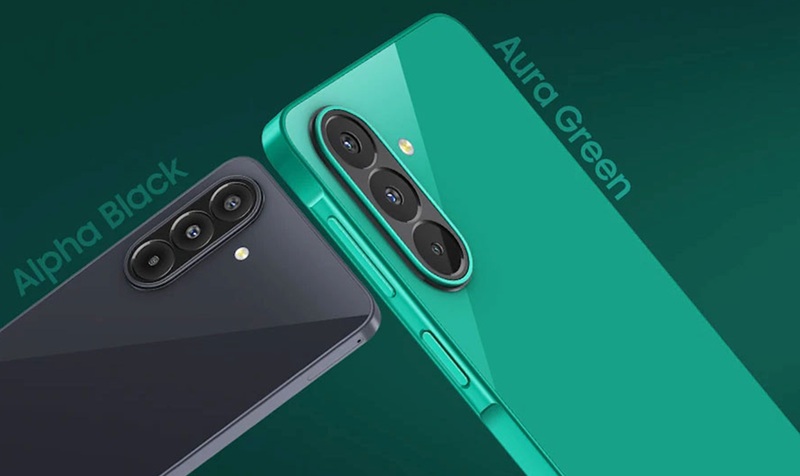 The Galaxy F70 Pro launches in Alpha Black and Alpha Green finishes.
