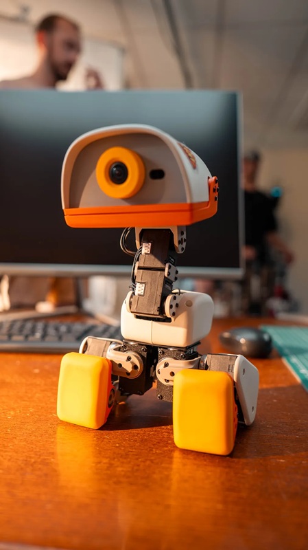Microduck stands 25 cm tall and weighs under 800 grams.