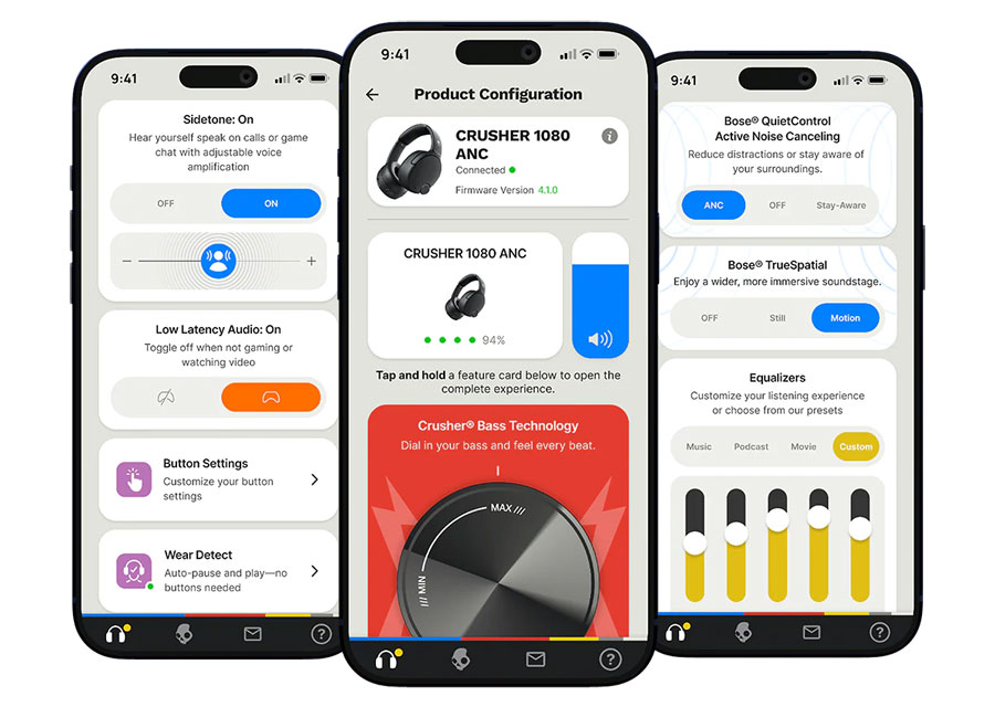 Приложение для настройки звука Skullcandy Crusher 1080 ANC