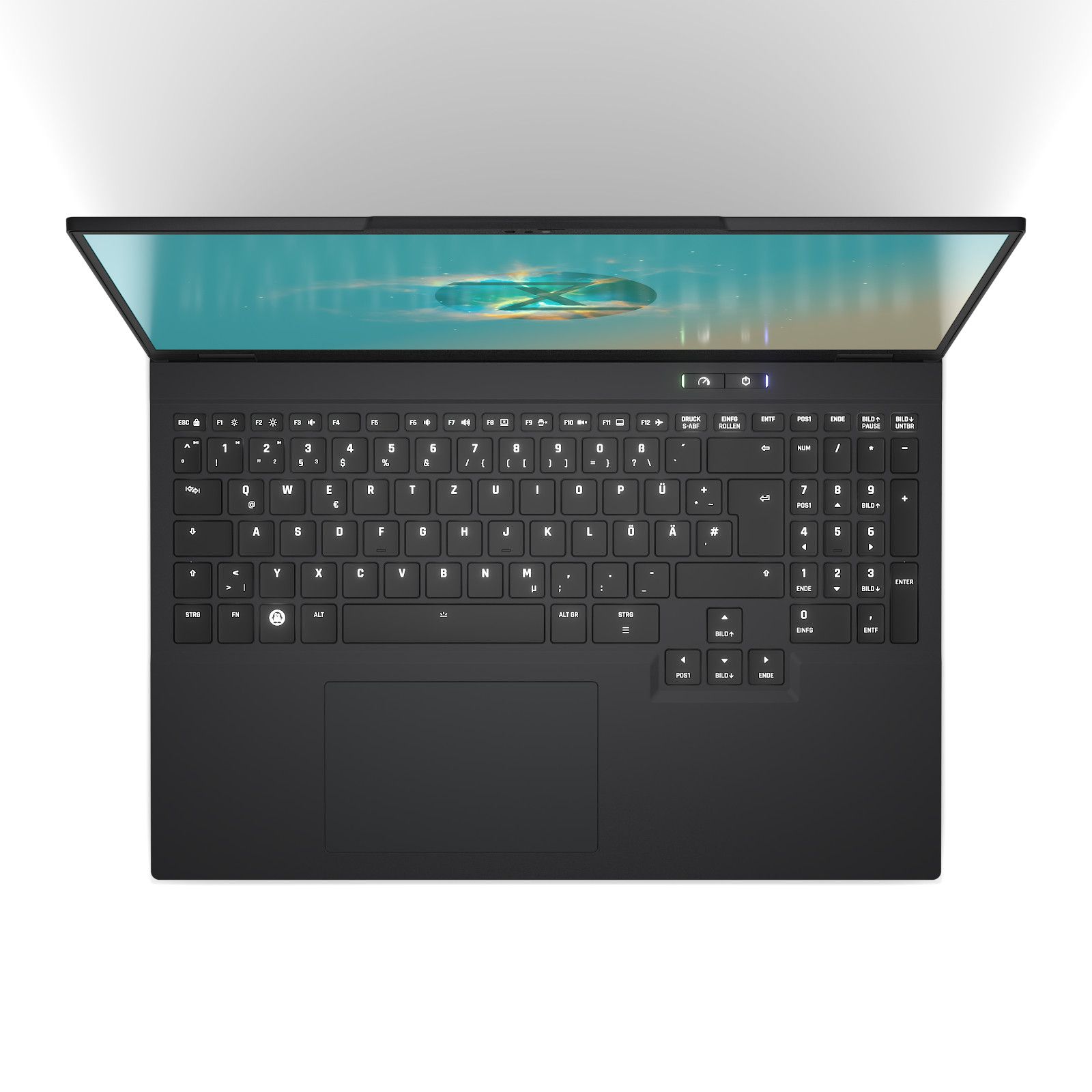 TUXEDO InfinityBook Max 16 полноразмерная клавиатура