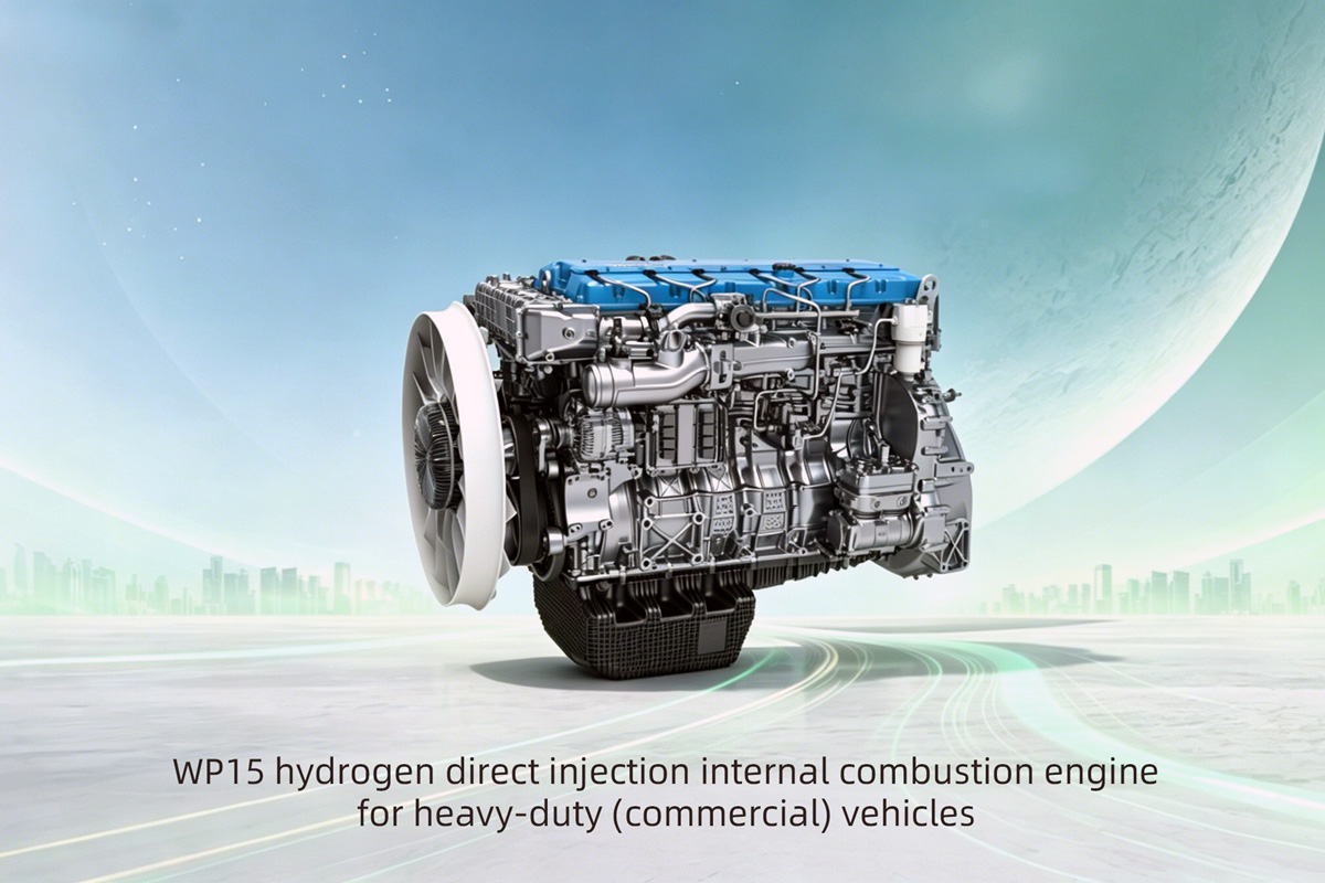 Weichai Power's WP15 hydrogen engine. Illustration: Weichai Power